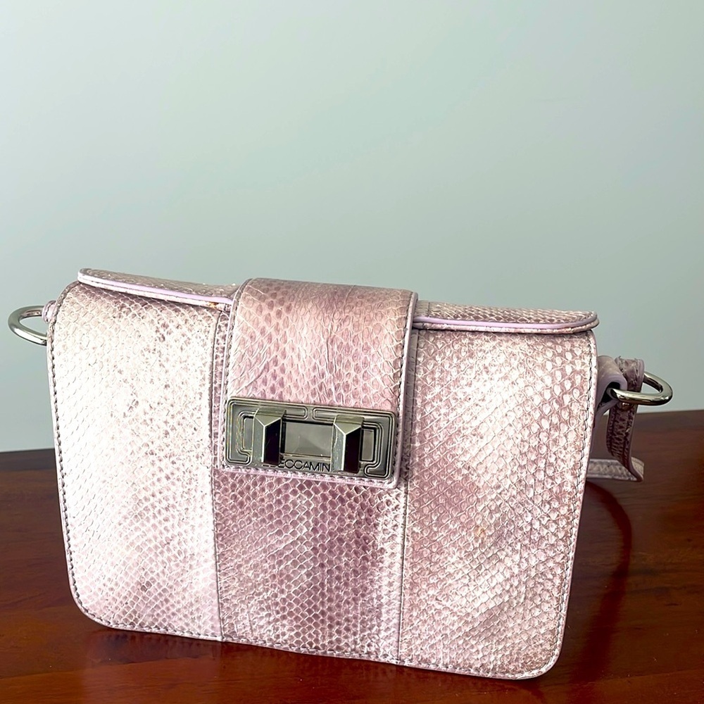 Rebecca Minkoff bag Mini Box Crossbody Animal print Lavender Purple purse